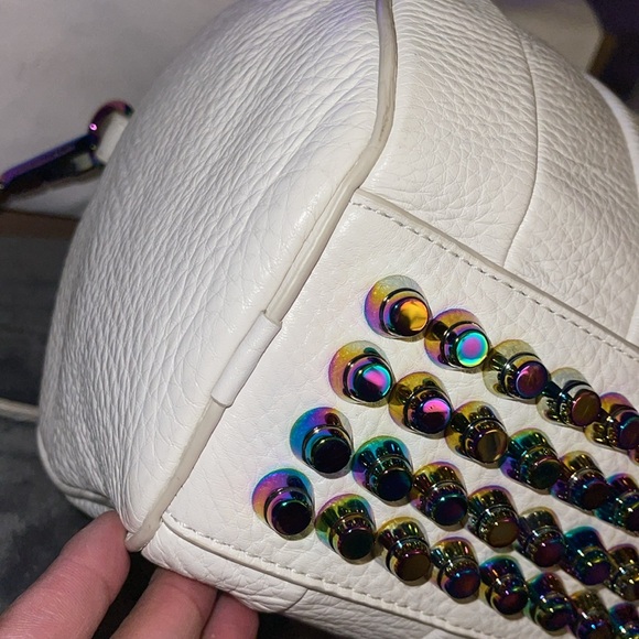 Preloved Alexander Wang white 2 way bag excellent condition hardware is colorful - Picture 12 of 13
